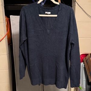 Croft & Barrow Deep Blue V-Neck Sweater